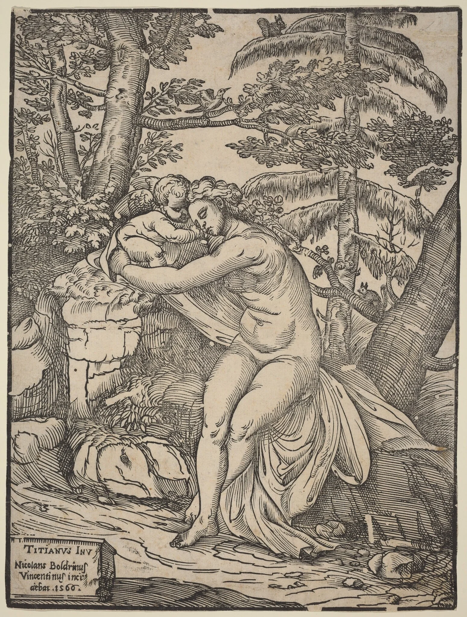 Venus and Cupid, detail