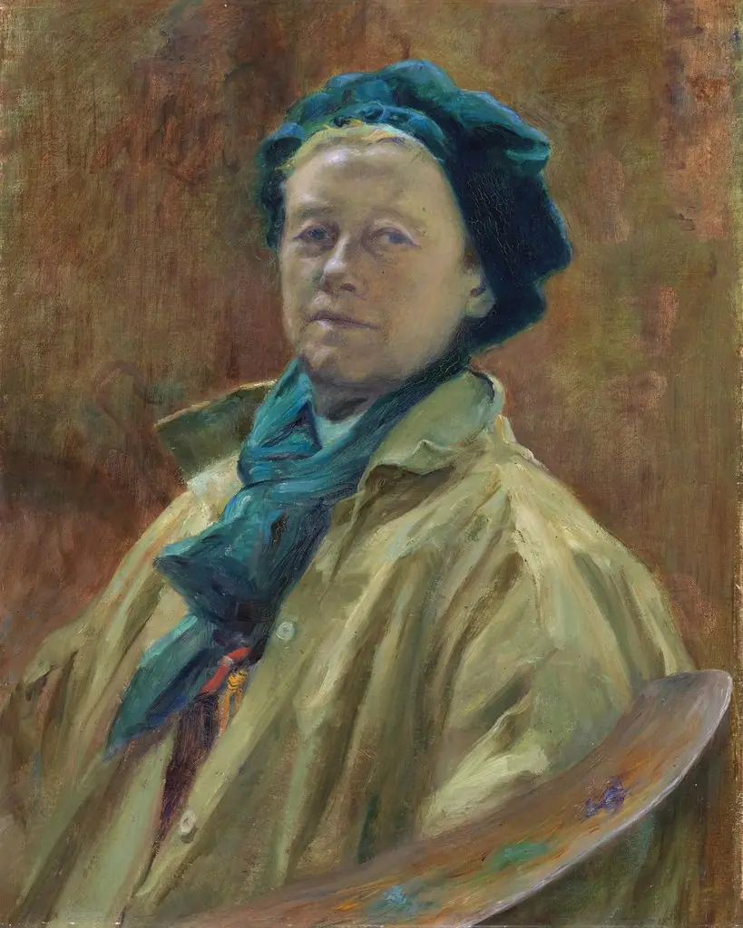 Self-Portrait, by Helen Mabel Trevor, oil, 1896