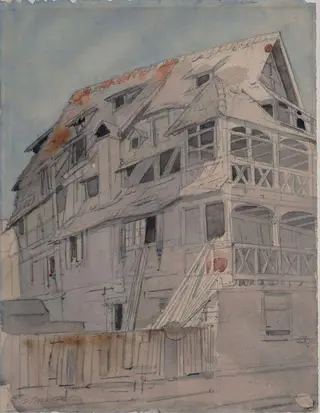 The Old Tannery, Strasbourg, by Dugald Sutherland MacColl, watercolor, 1927