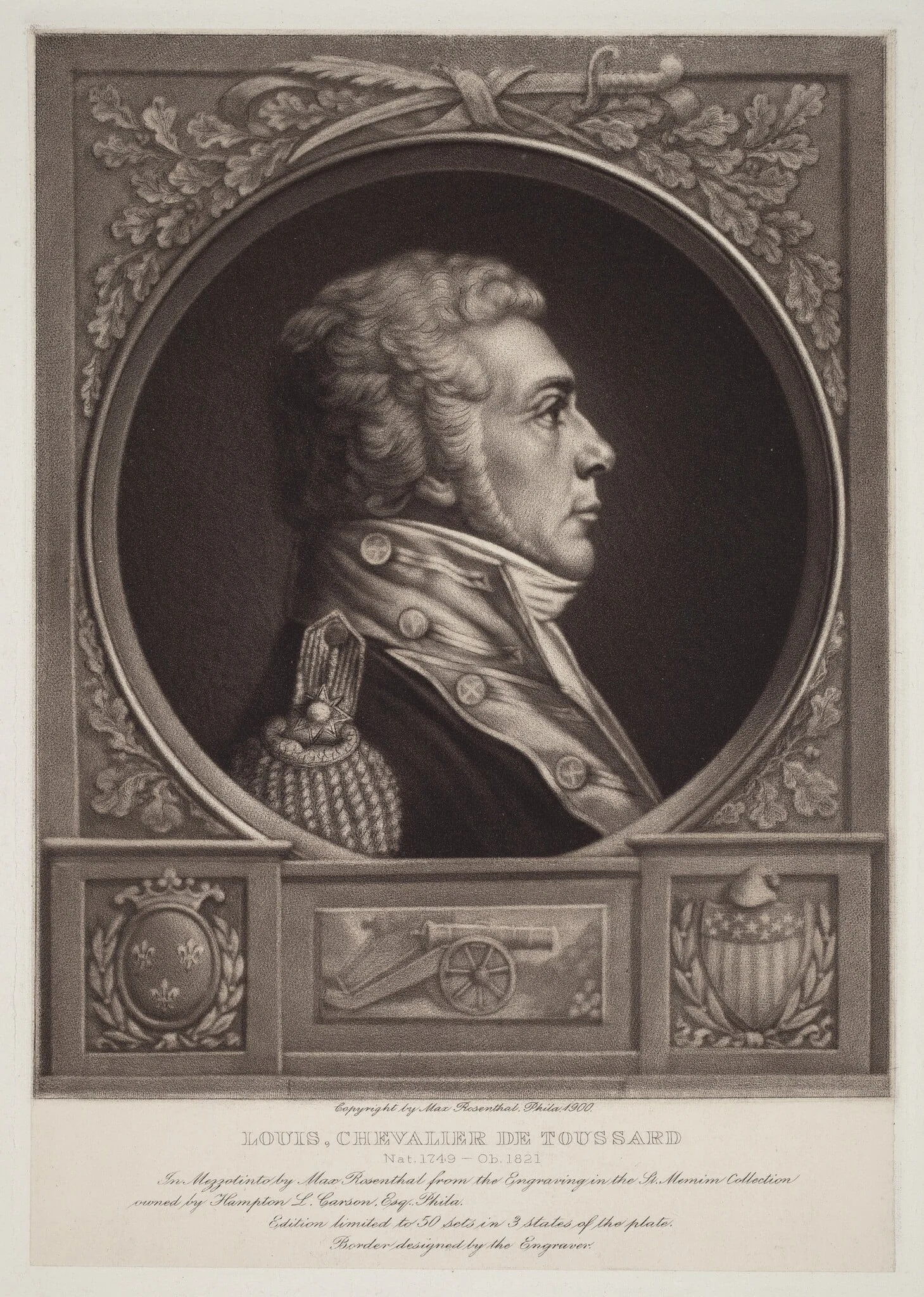 Louis, Chevalier de Toussard, detail