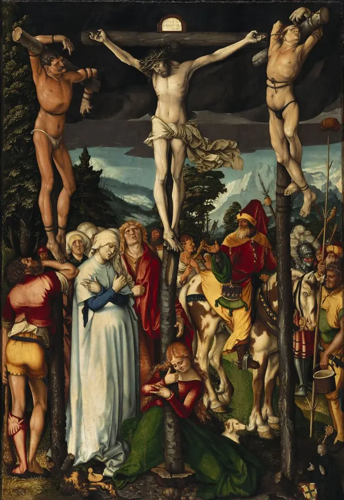 The Crucifixion of Christ, by Hans Baldung Grien, oil, 1512