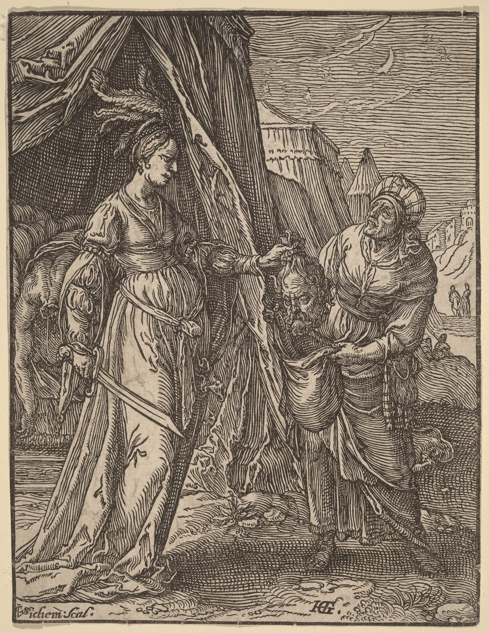 Judith with the Head of Holofernes, detail