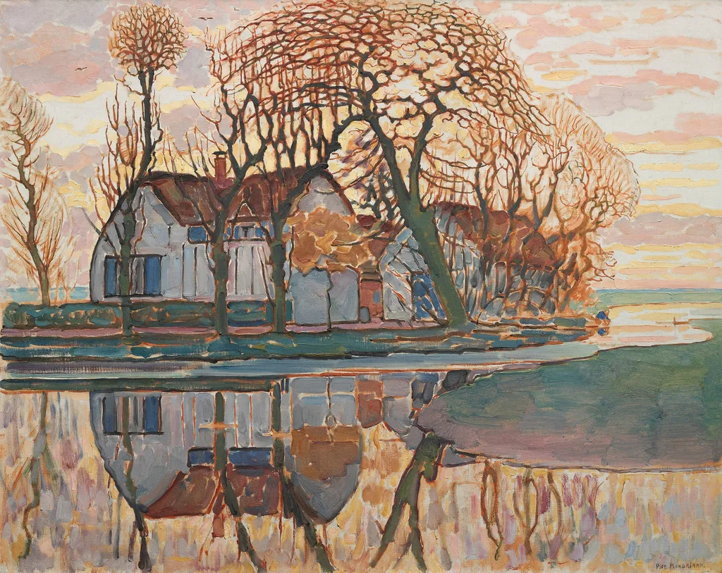 Farm near Duivendrecht, by Piet Mondrian, oil, 1916