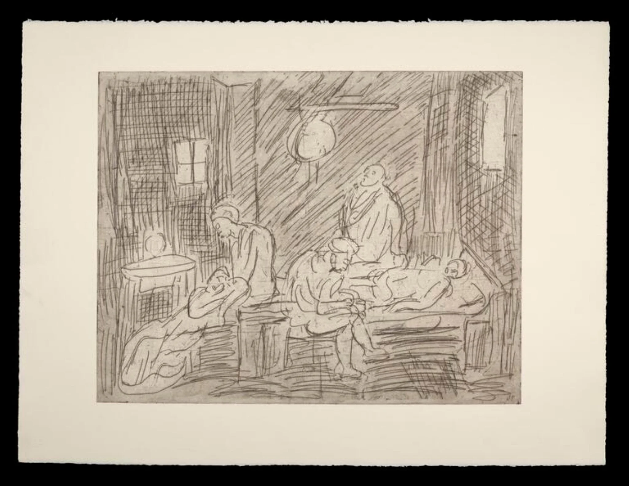 Leon Kossoff: The Testament of Eudamidas (after Poussin), detail
