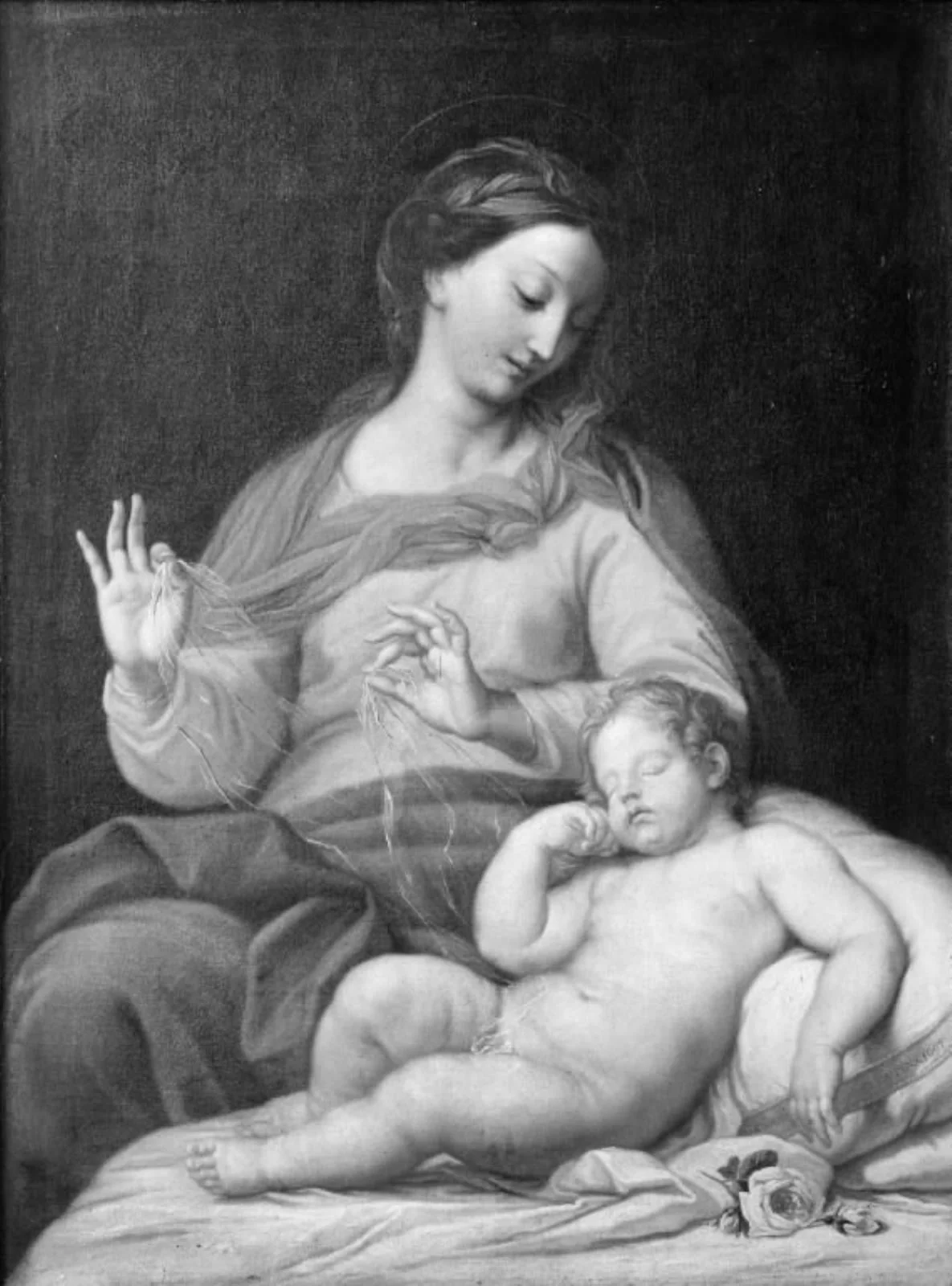 Virgin and Child, detail