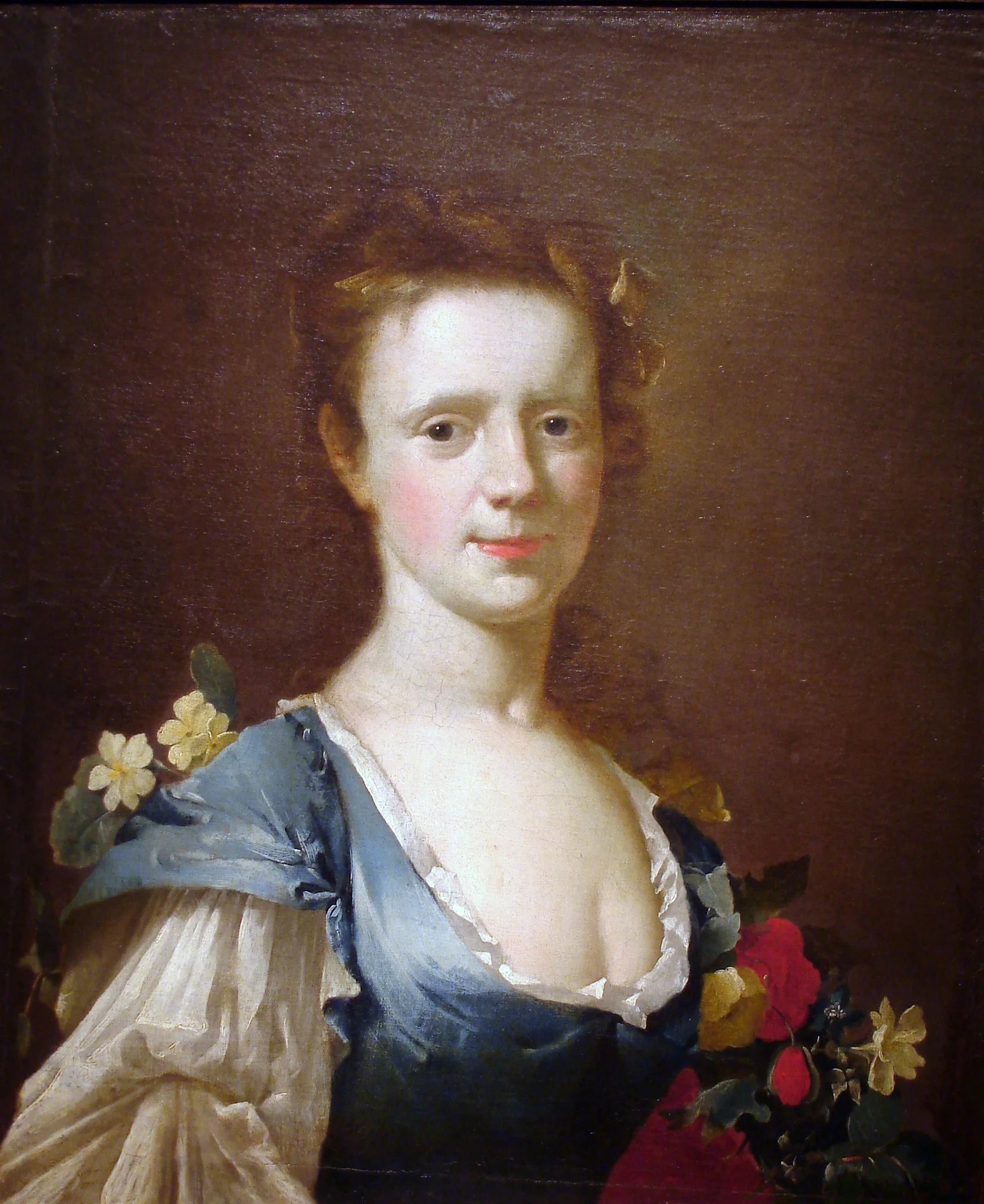 Jeune femme (Lady in blue) (Mujer joven vestida de azul), detail