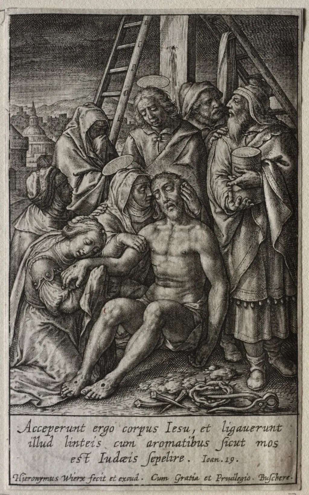 The Passion: The Lamentation, by Hieronymus Wierix, 1619