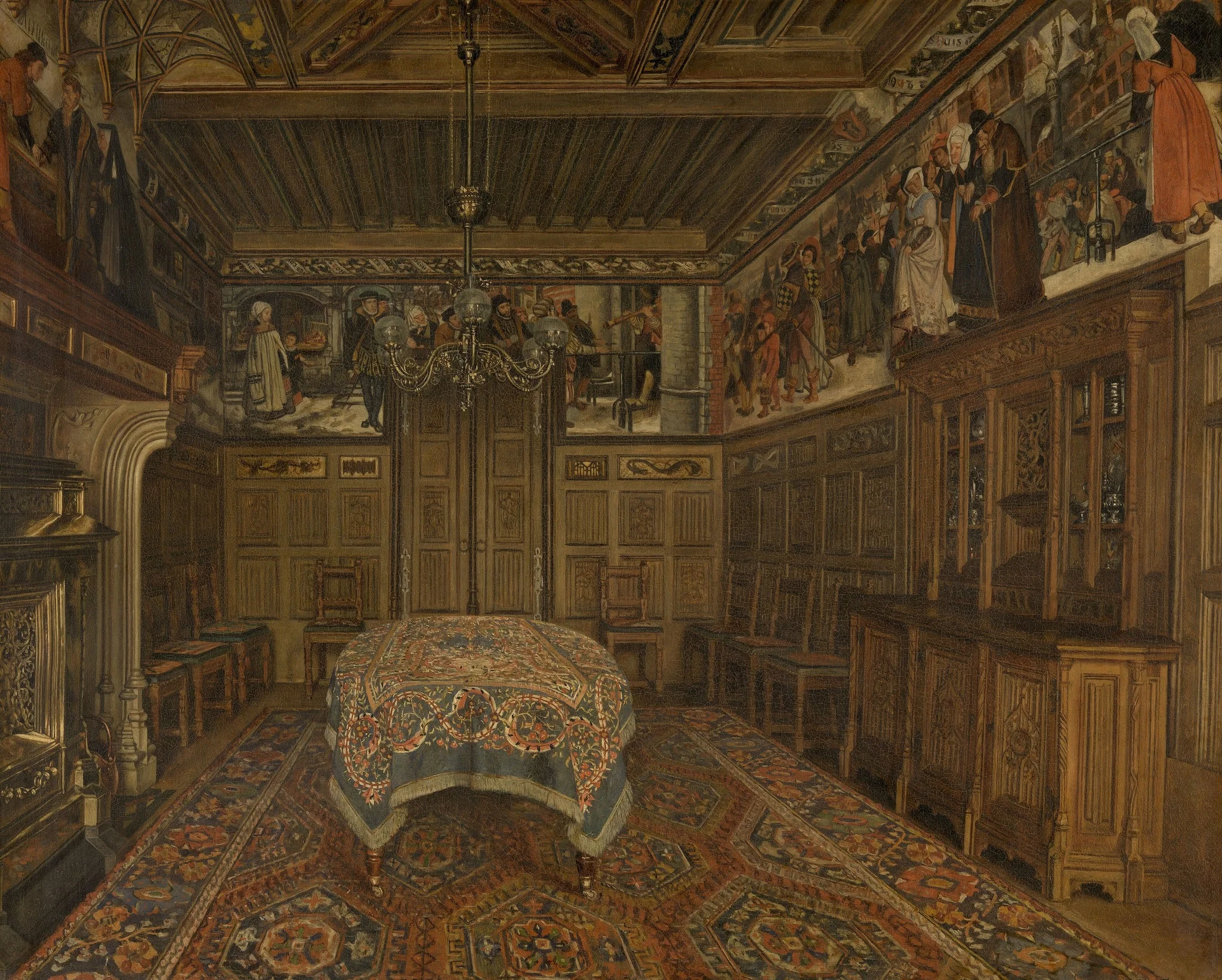 The Dining Room at the Home of the Artist Henri Leys, detail