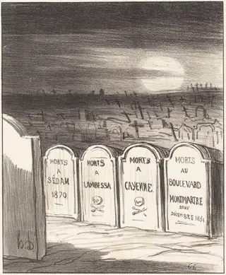 Square Napoléon, by Honoré Daumier, ink, 1870
