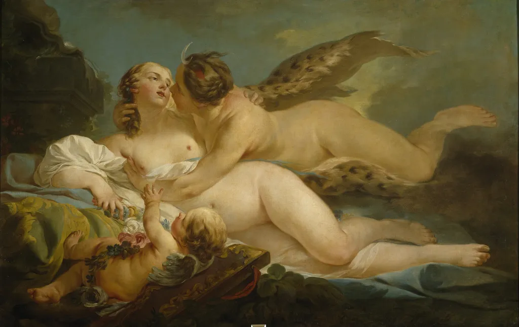 Diana and Callisto, by Jean-Baptiste Marie Pierre, oil, 1745
