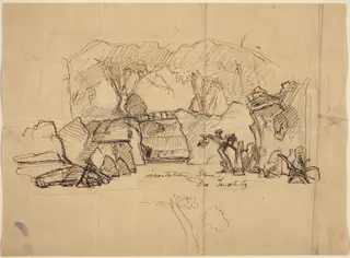 Incantation Scene from "Der Freischutz", by Robert Caney, ink, 1584