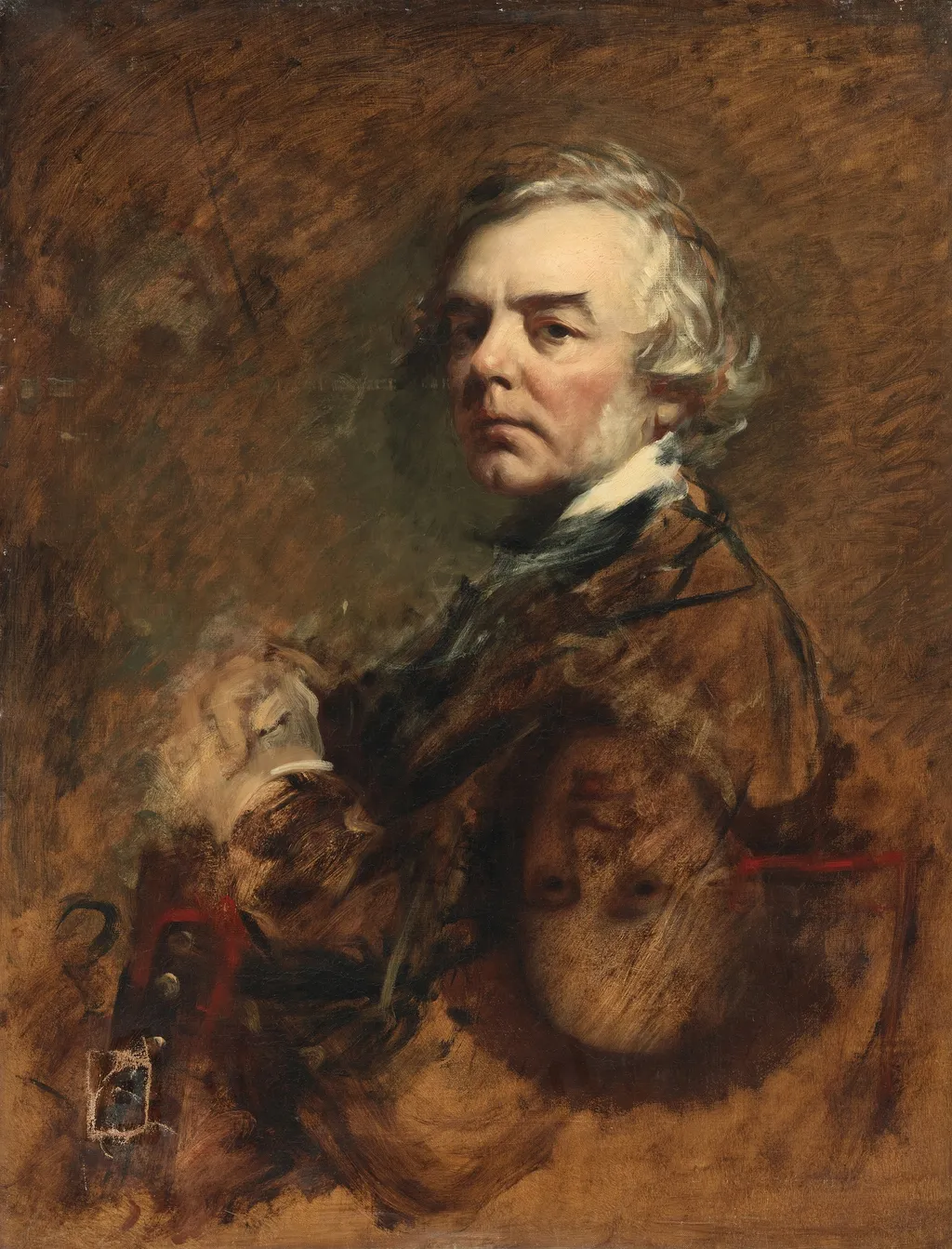 Self-Portrait, by Stephen Catterson Smith the younger, oil, 1890
