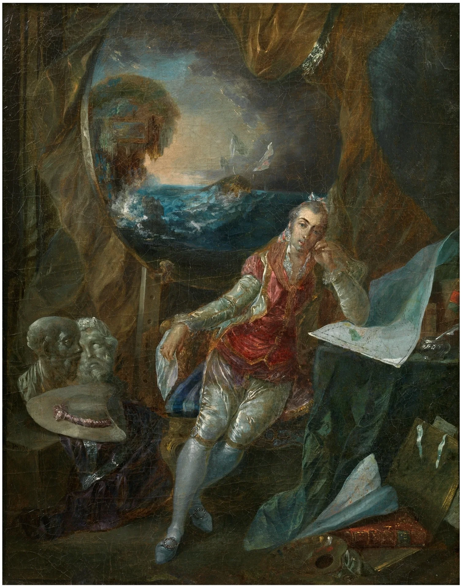Self-portrait of the Artist in his Studio, detail