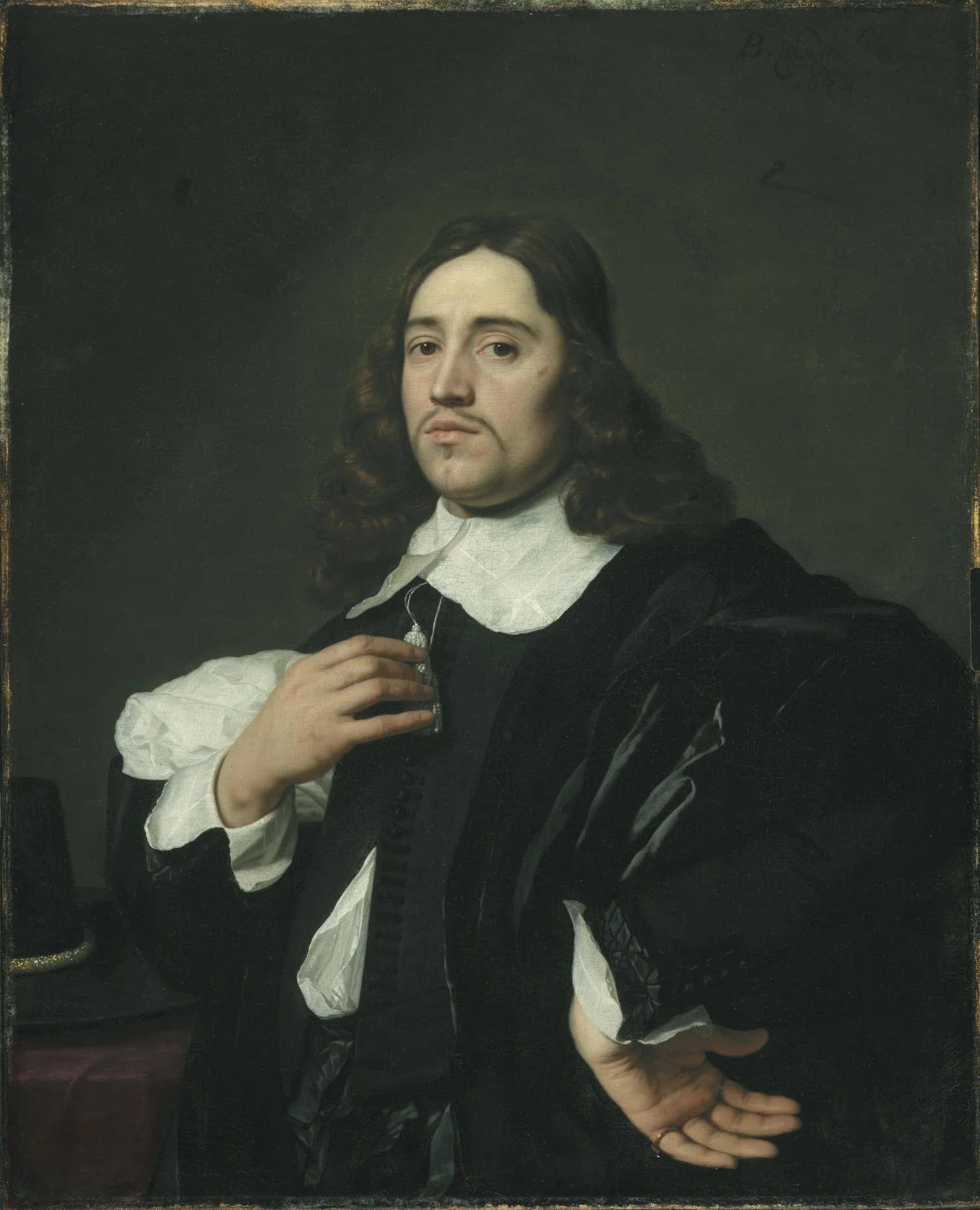 Portrait of a Gentleman (hand on hip), detail