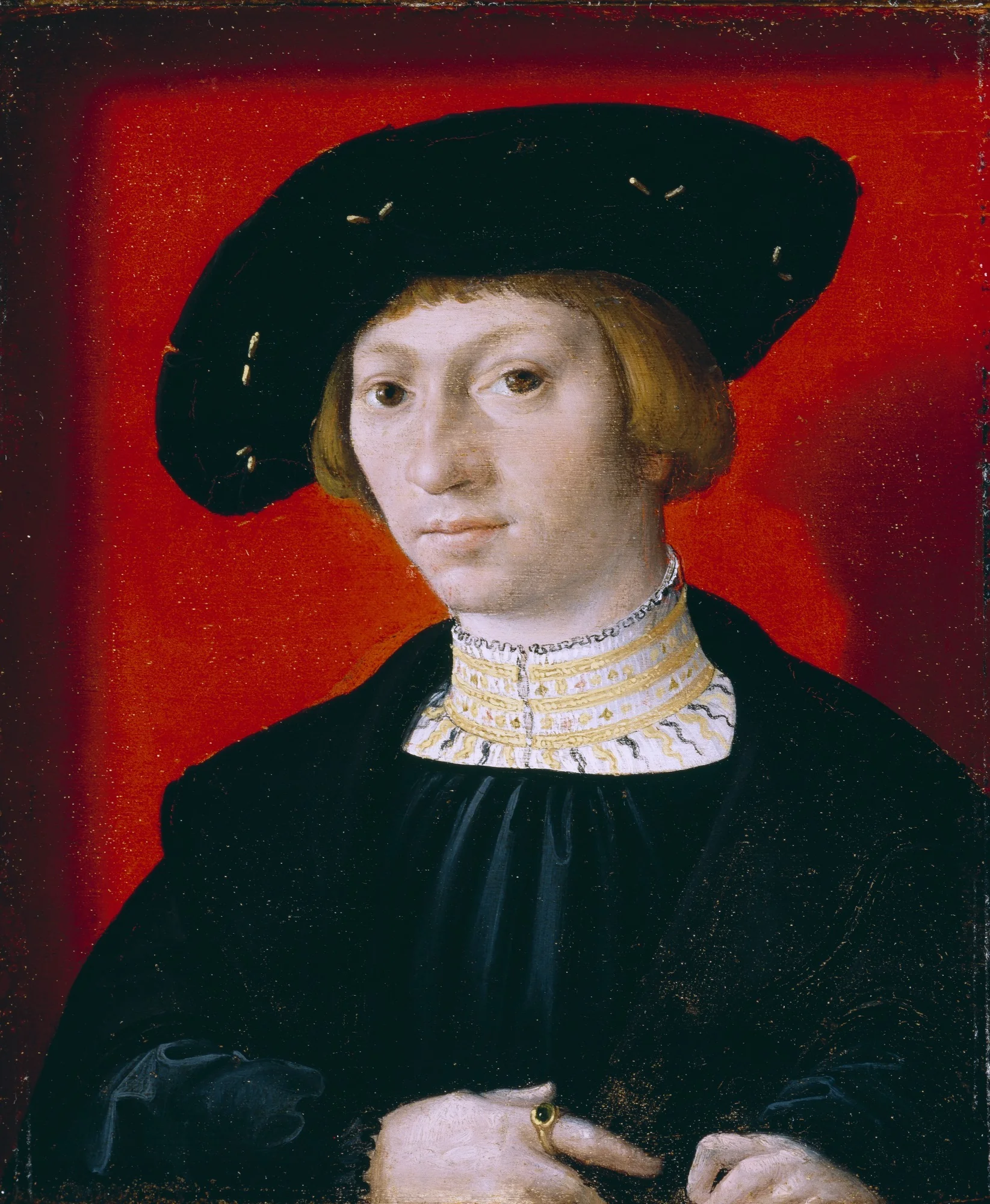 A Young Man, detail
