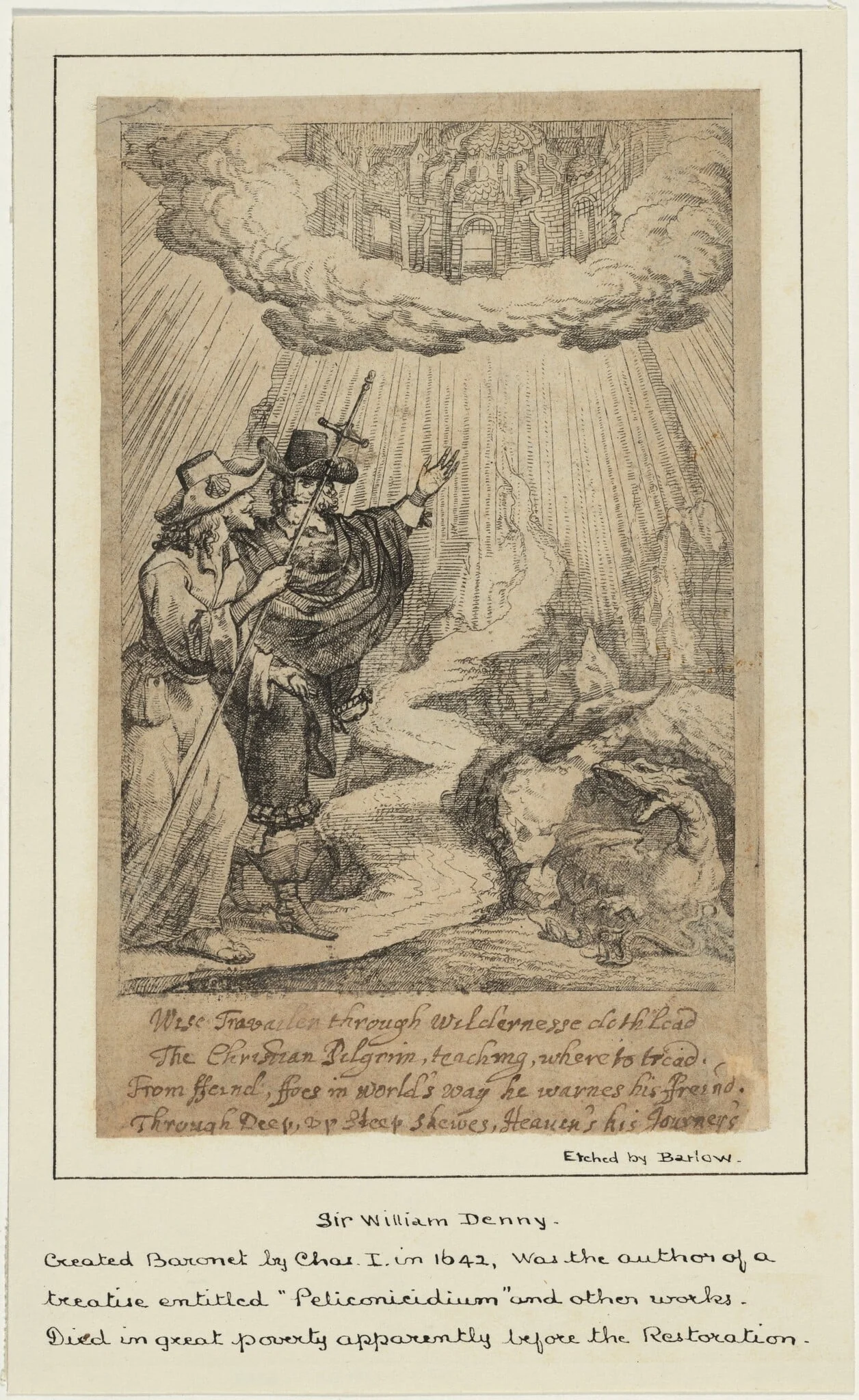 Illustration for Sir William Denny, Peliconicidium, detail