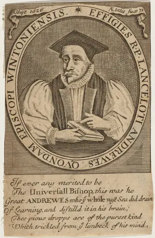 Lancelot Andrewes, by John Payne, ink, 1632
