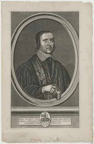 Jeremy Taylor, Bishop of Down, Connor and Dromore, by Pierre Lombard, ink, 1660