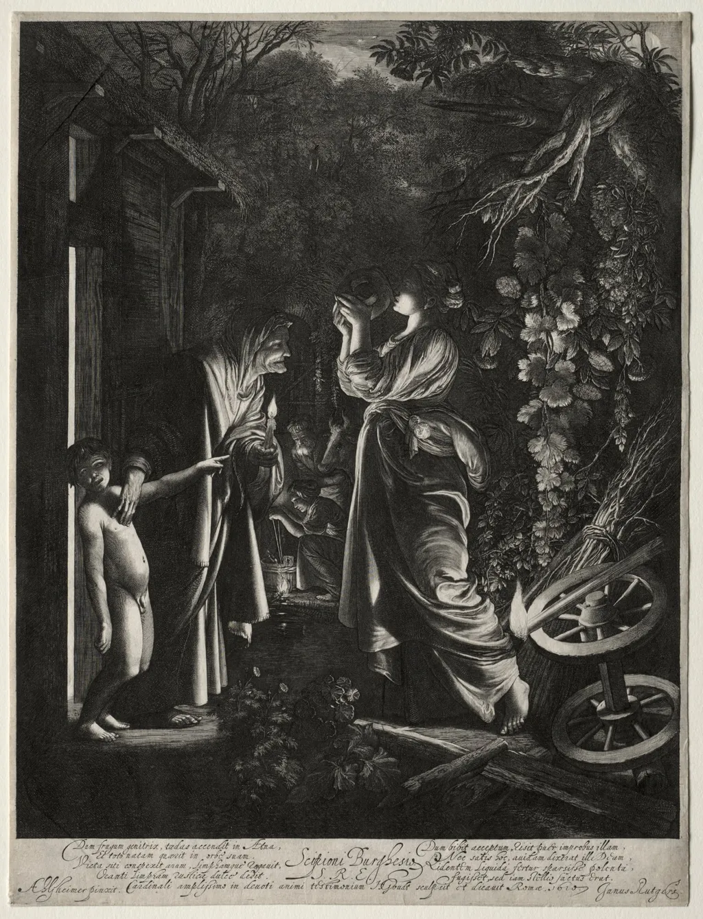 The Mocking of Ceres, by Hendrik Goudt, 1610