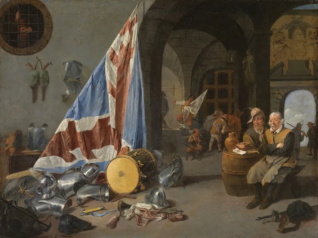 A Guardroom, by David Teniers the Younger, oil, 1660