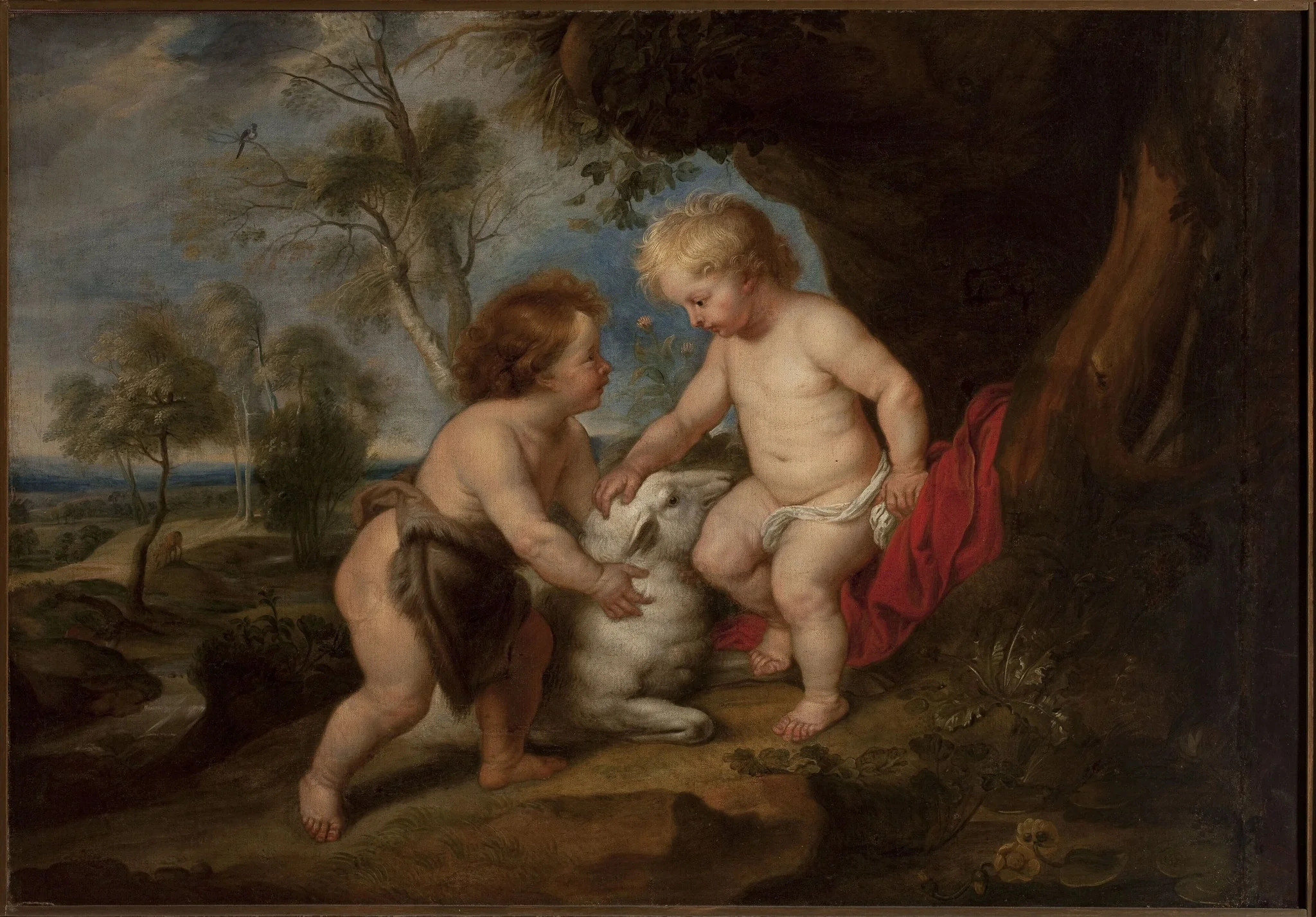 Child Jesus and St. John the Baptist, detail