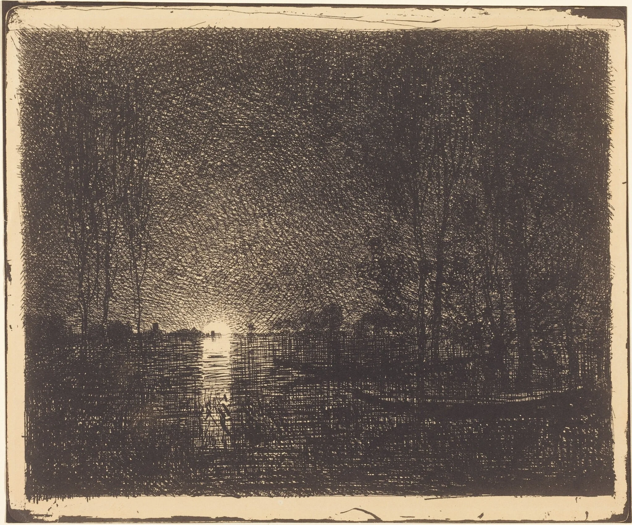 Moonlit Landscape, detail