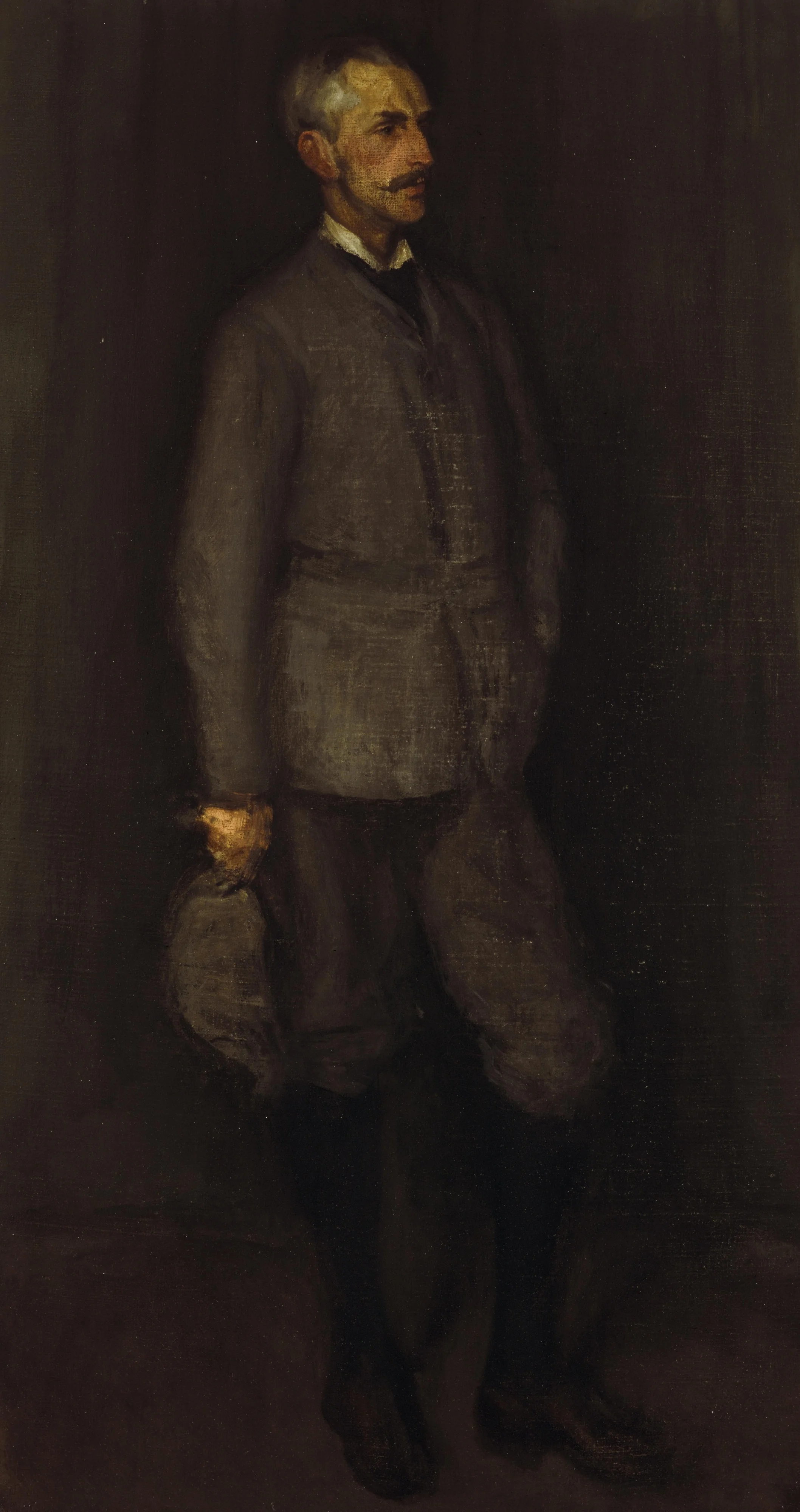 Arrangement in Grey and Green. Portrait of John James Cowan, detail