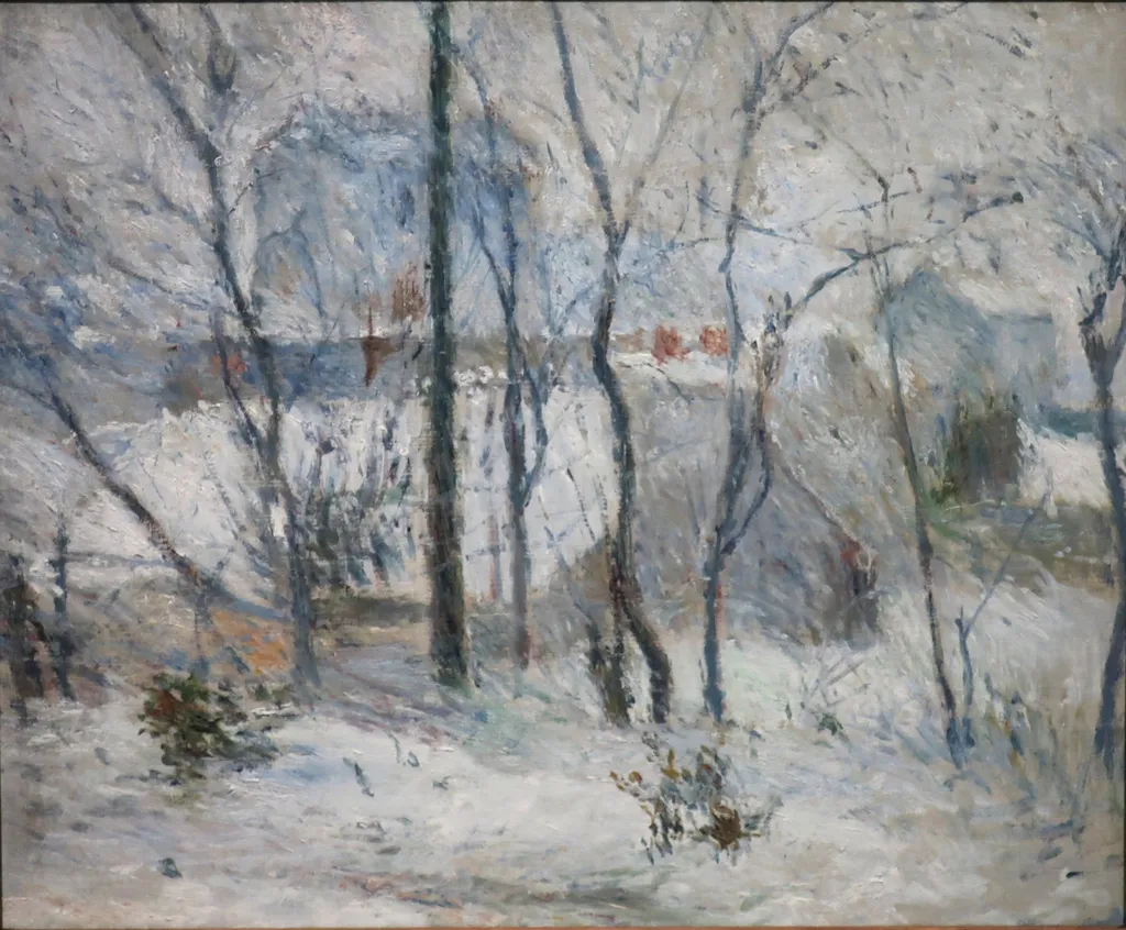 Garden in Snow, by Paul Gauguin, oil, 1890