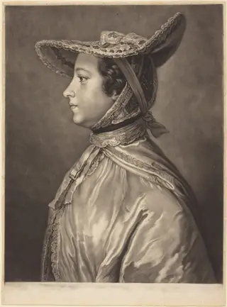 Katherine, Countess of Lincoln, by James MacArdell, ink, 1746