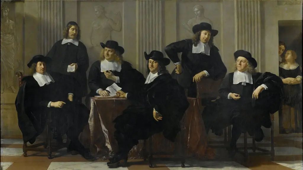 The Regents of the Spinhuis and Nieuwe Werkhuis, Amsterdam, by Karel Dujardin, oil, 1669