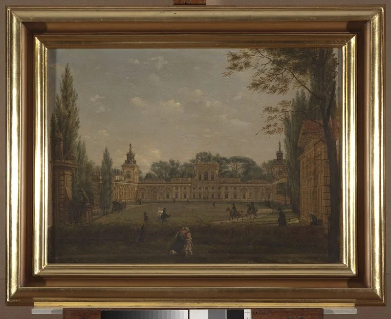 View of the Wilanów Palace from the courtyard, detail