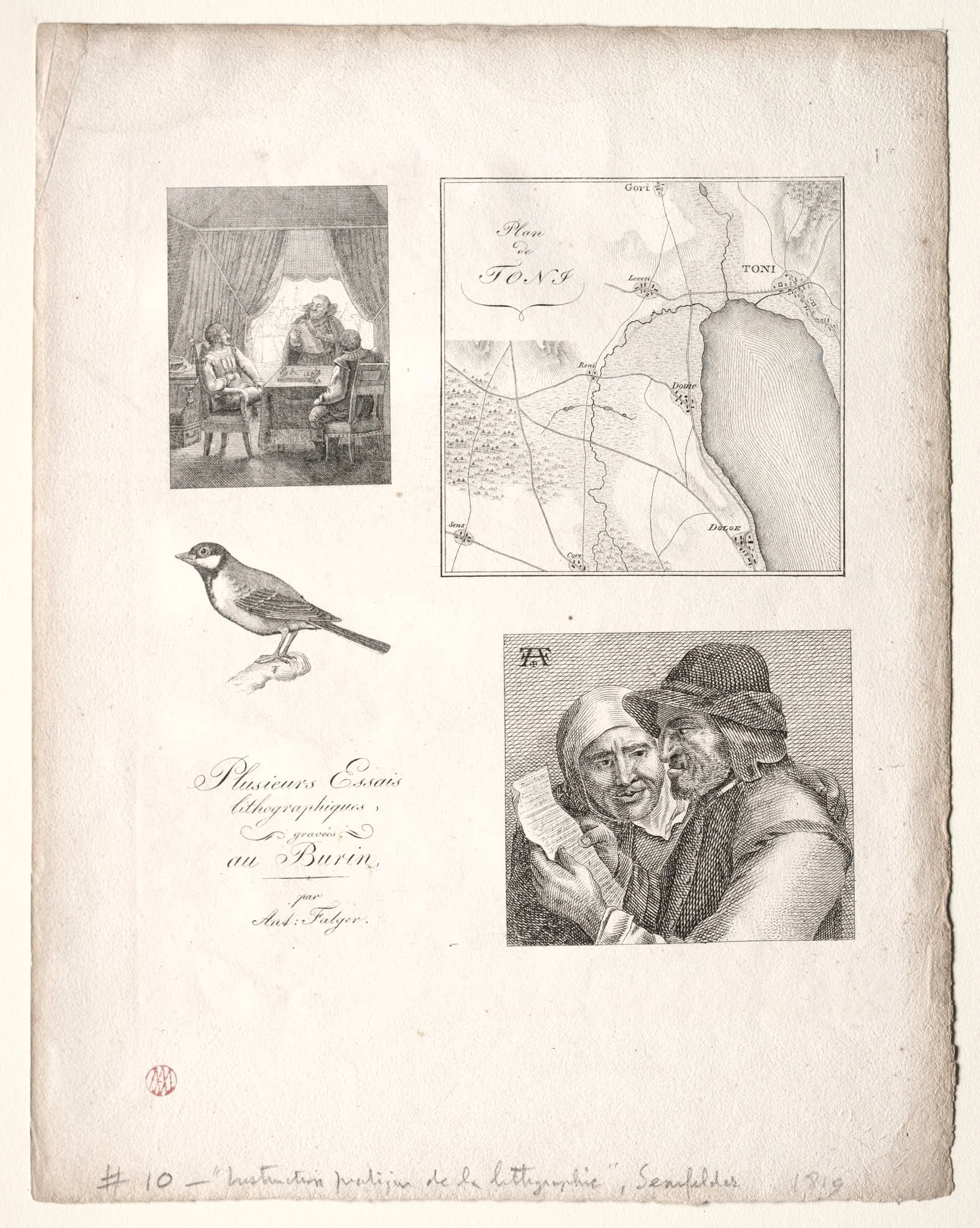 L'art de la litographie:Four Subjects after Falger, detail