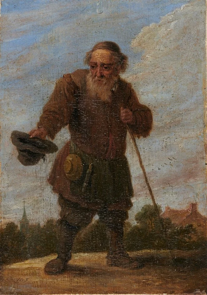 An old Beggar, detail