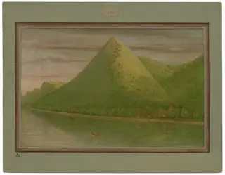 View of "Pike's Tent", by George Catlin, oil, 1865