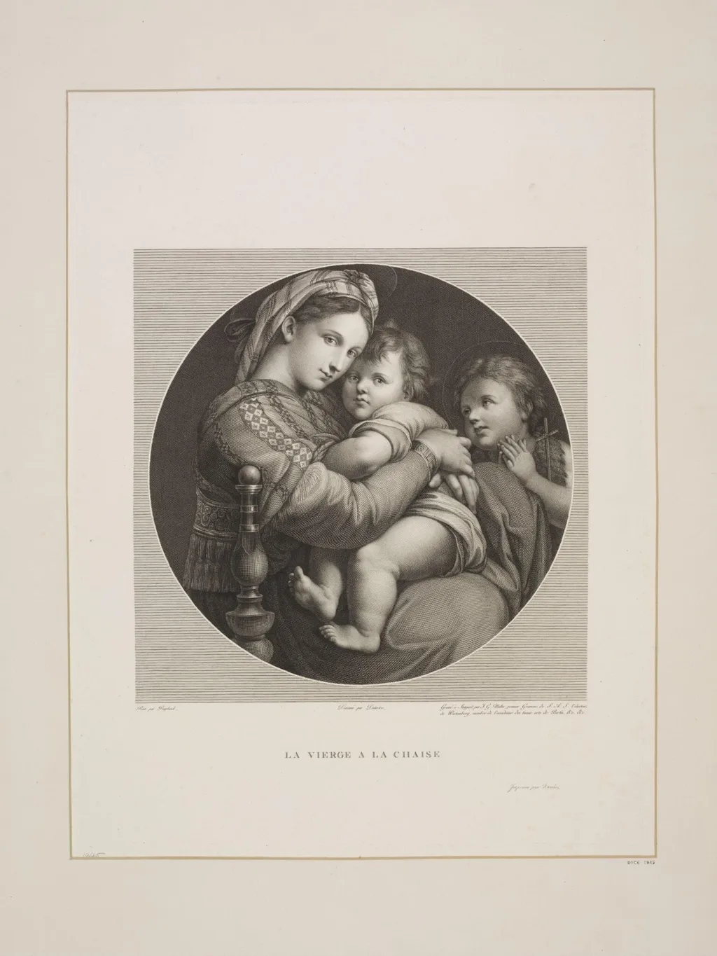 La Madonna della Sedia, by Johann Gotthard von Müller, 1850