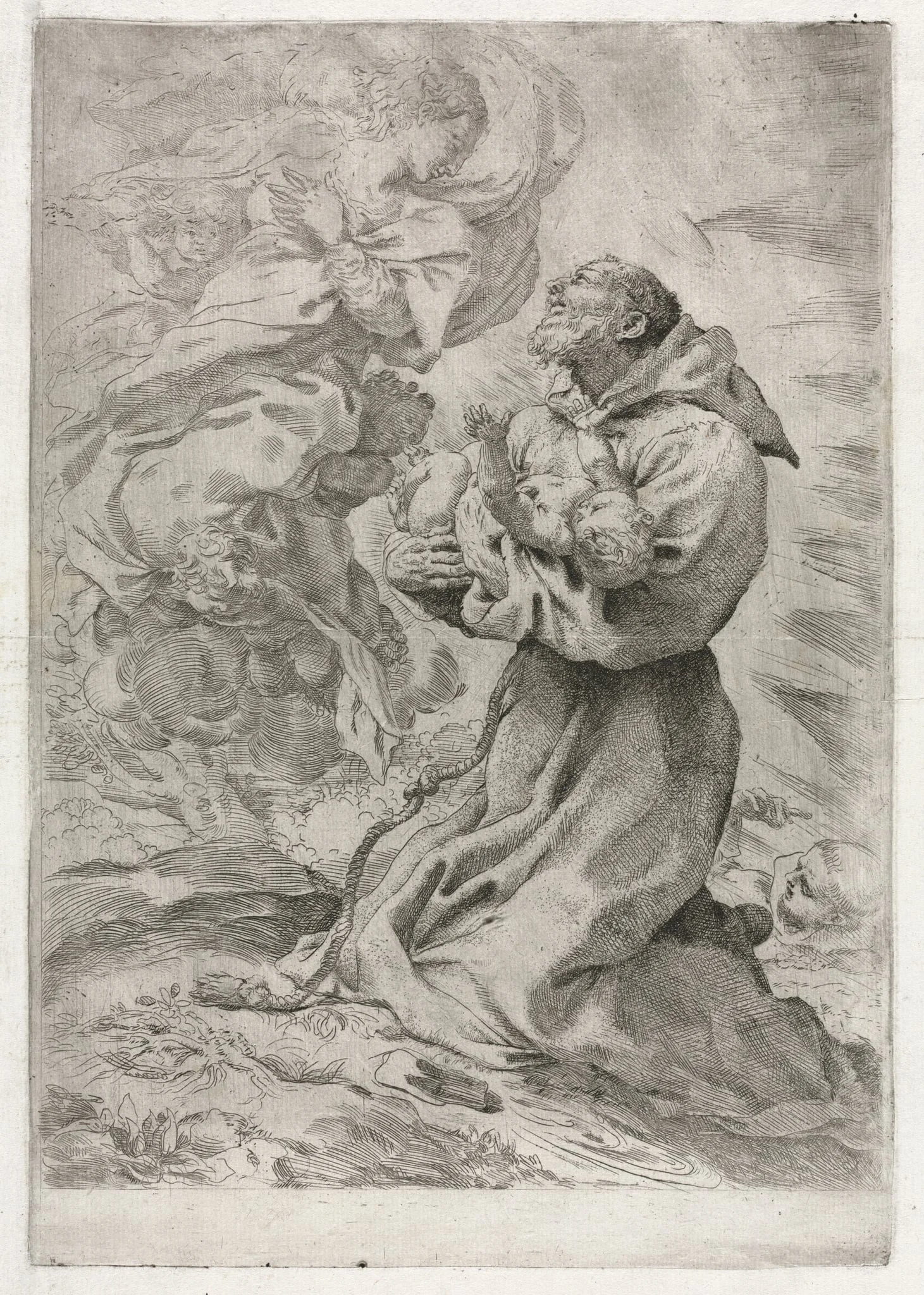 The Vision of St. Francis of Assisi, detail