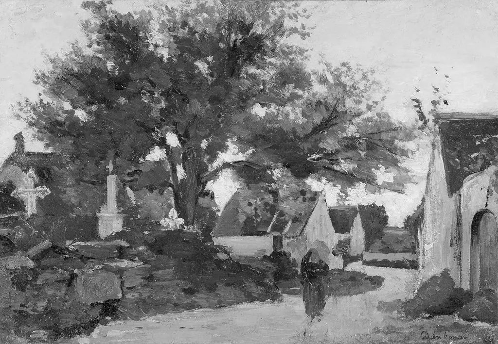 Village in Brittany, by Charles François Daubigny, unspecified, 1844