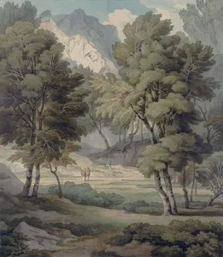 Kerswell, Devon, by John White Abbott, watercolor, 1813