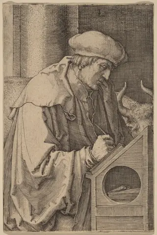 Saint Luke, by Lucas van Leyden, ink, 1518