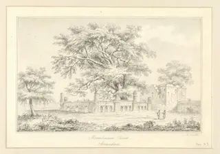 Moosulmaun Tomb, Secundra, by Robert Captain Smith, 1830