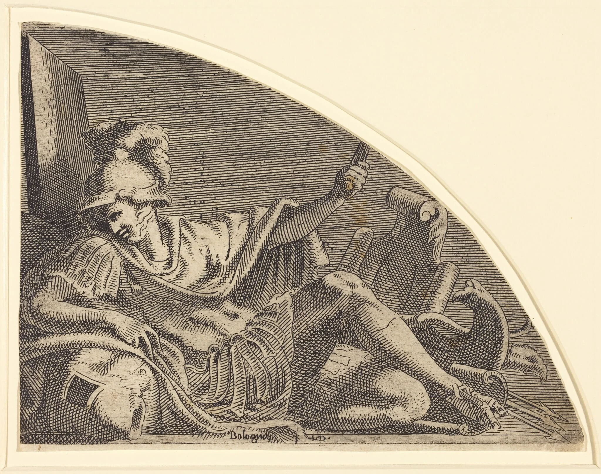Mars Seated on Trophies, detail