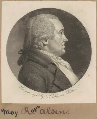 Roger Alden, by Charles B. J. Févret de Saint-Mémin, ink, 1798