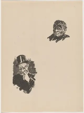 Deux croquis, by Henri-Charles Guérard, ink, 1895