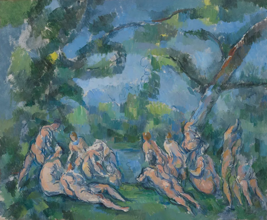 The Bathers, by Paul Cezanne, oil, 1902