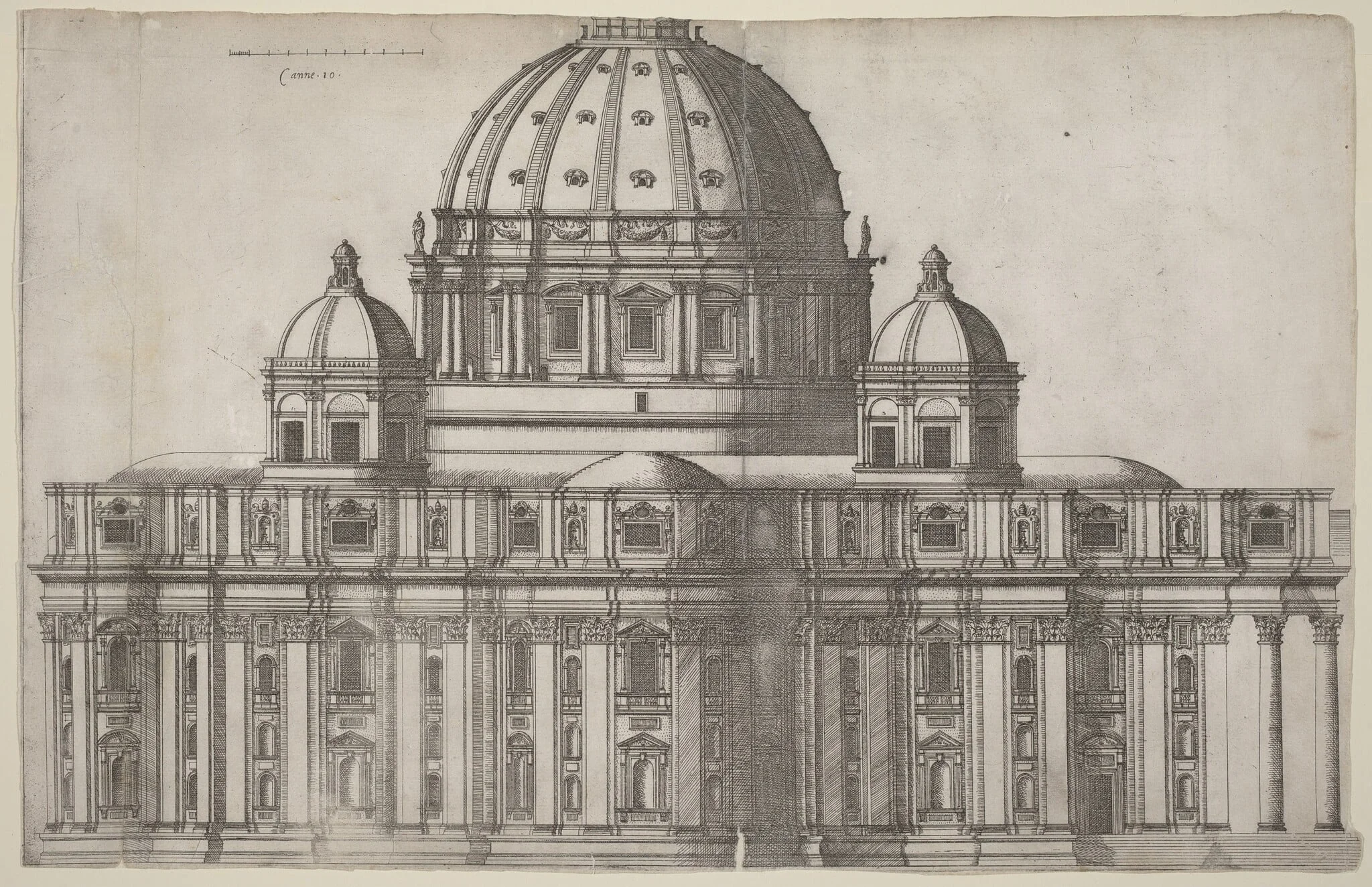 Longitudinal View of Saint Peter's, Rome, detail