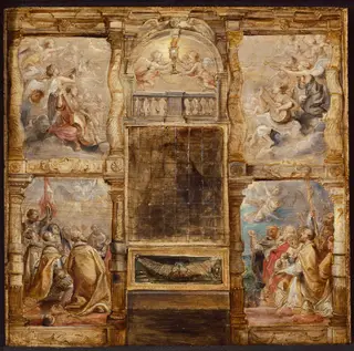 The Adoration of the Eucharist, by Peter Paul Rubens, oil, 1626