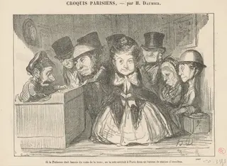 Si la patience était bannie du reste ..., by Honoré Daumier, ink, 1865