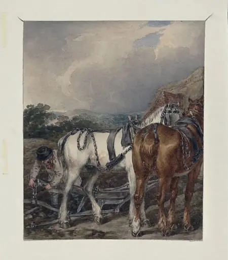 The Ploughman, by Atkinson, watercolor, 1800