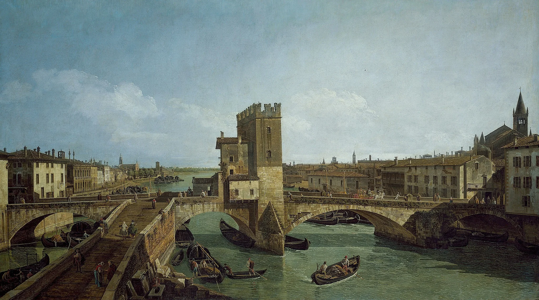 The Old Ponte delle Navi in Verona, detail