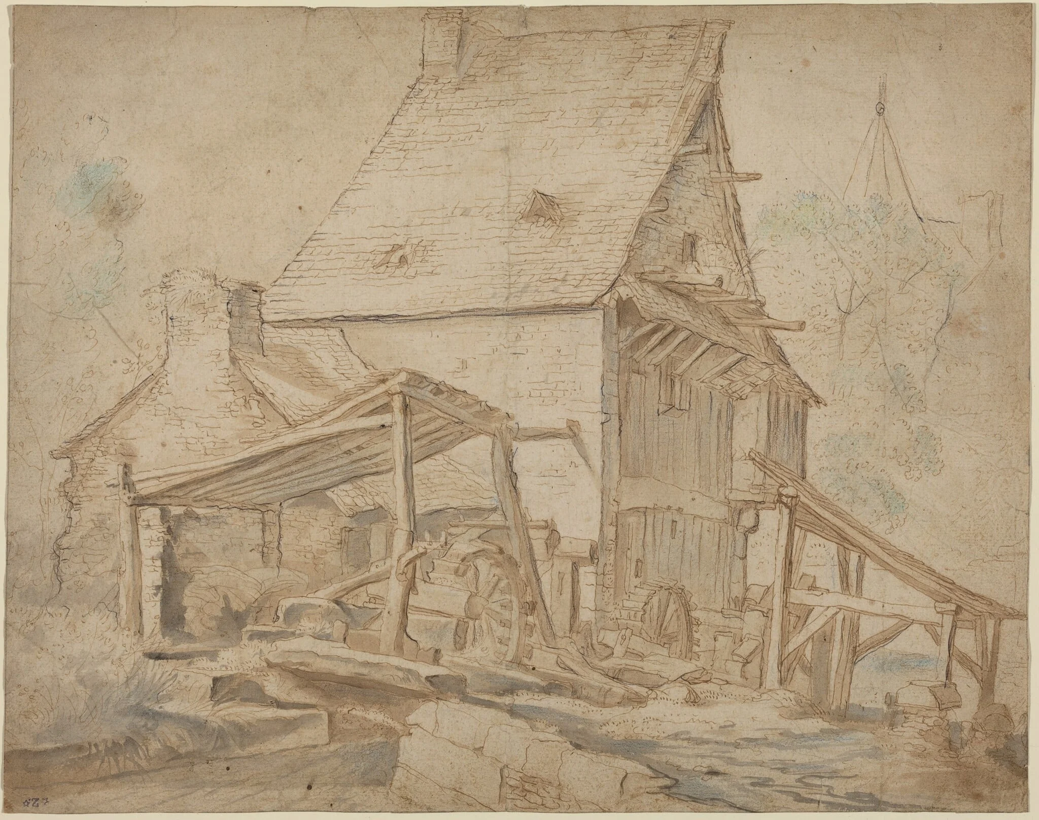 An Old Water Mill, detail